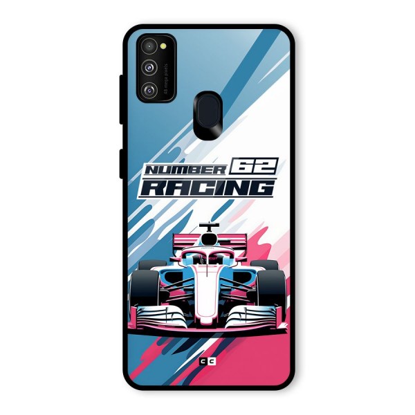 Motor Racing Glass Back Case for Galaxy M21