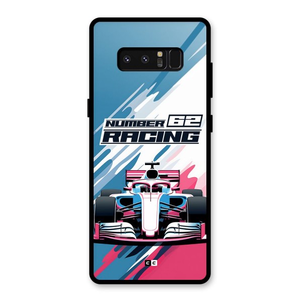 Motor Racing Glass Back Case for Galaxy Note 8