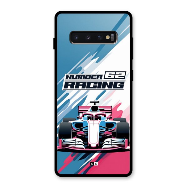 Motor Racing Glass Back Case for Galaxy S10 Plus