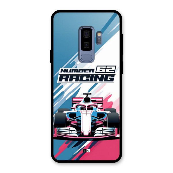 Motor Racing Glass Back Case for Galaxy S9 Plus