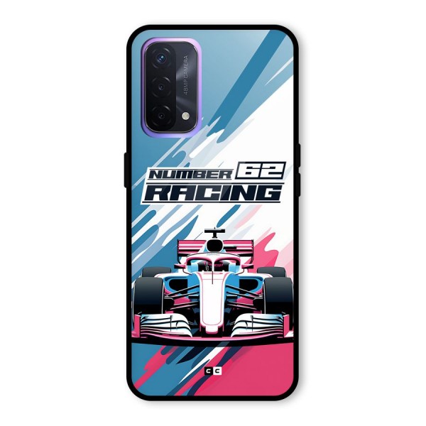 Motor Racing Glass Back Case for Oppo A74 5G