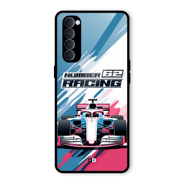 Motor Racing Glass Back Case for Oppo Reno4 Pro