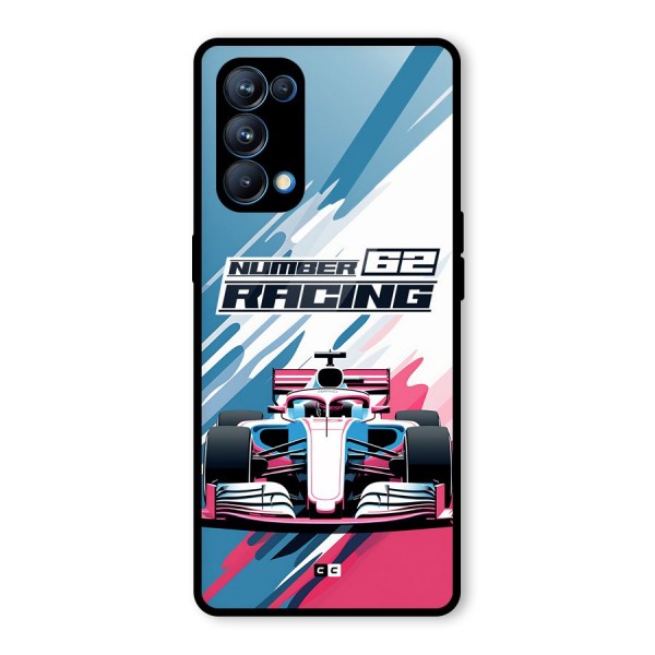 Motor Racing Glass Back Case for Oppo Reno5 Pro 5G