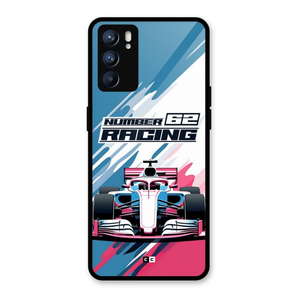 Motor Racing Glass Back Case for Oppo Reno6 5G