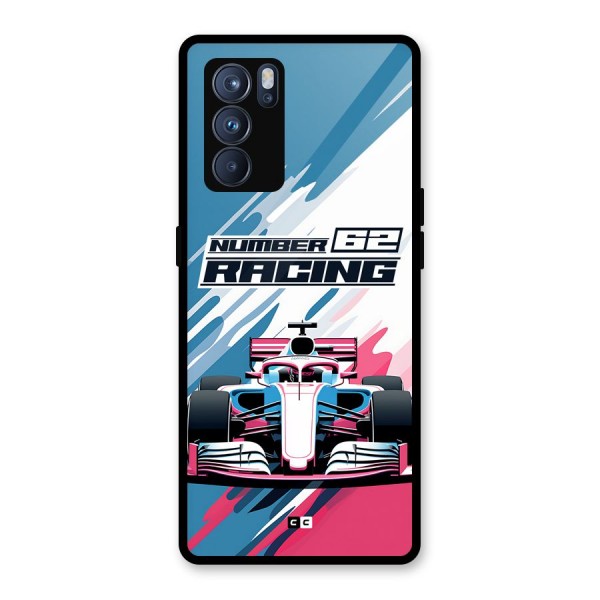 Motor Racing Glass Back Case for Oppo Reno6 Pro 5G