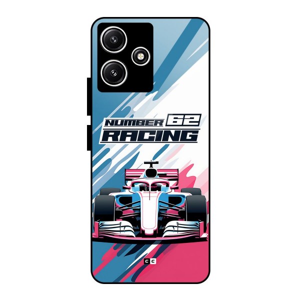 Motor Racing Glass Back Case for Poco M6 Pro