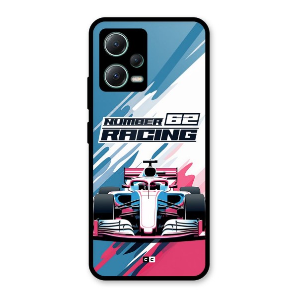 Motor Racing Glass Back Case for Poco X5