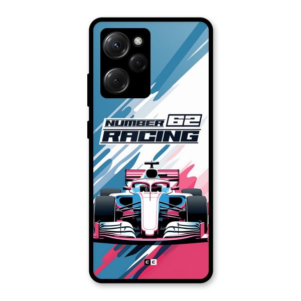 Motor Racing Glass Back Case for Poco X5 Pro