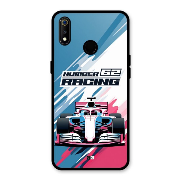 Motor Racing Glass Back Case for Realme 3i