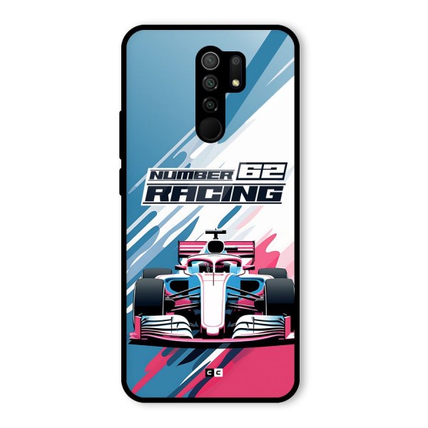 Motor Racing Glass Back Case for Redmi 9 Prime