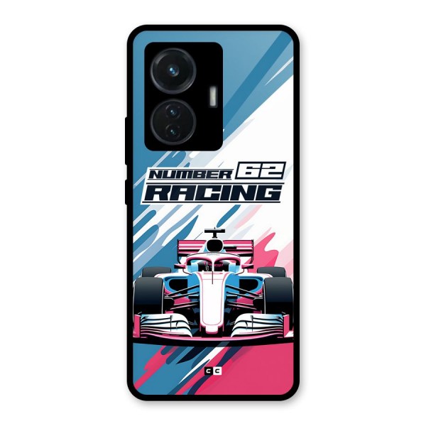 Motor Racing Glass Back Case for Vivo T1 44W