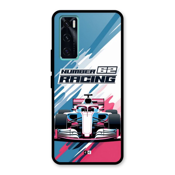 Motor Racing Glass Back Case for Vivo V20 SE