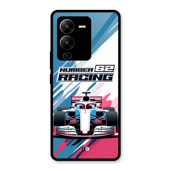 Motor Racing Glass Back Case for Vivo V25 Pro