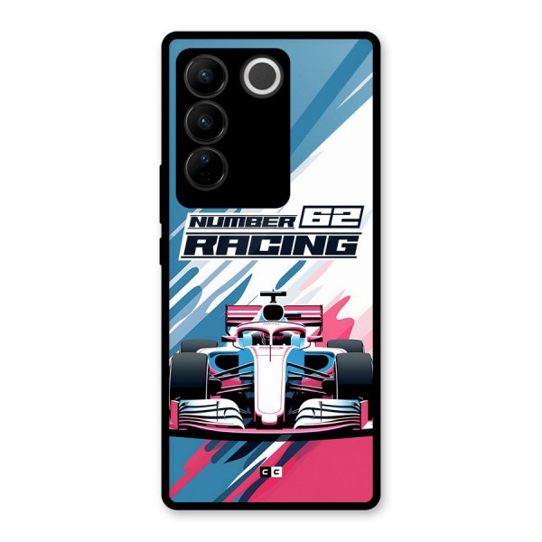 Motor Racing Glass Back Case for Vivo V27 Pro