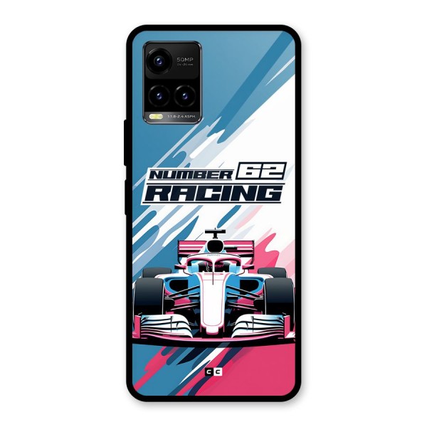 Motor Racing Glass Back Case for Vivo Y21G