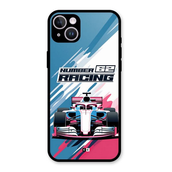 Motor Racing Glass Back Case for iPhone 14 Plus