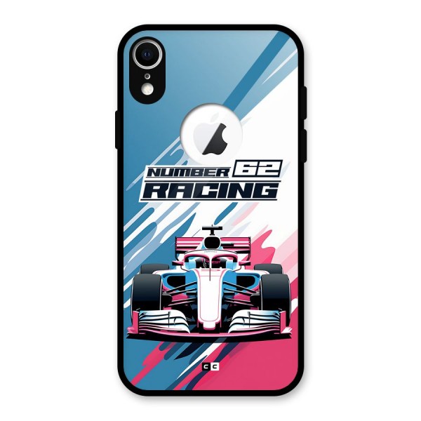 Motor Racing Glass Back Case for iPhone XR Logo Cut