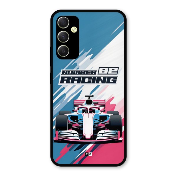 Motor Racing Metal Back Case for Galaxy A34