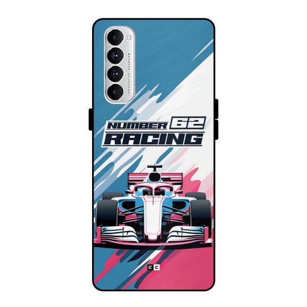 Motor Racing Metal Back Case for Oppo Reno4 Pro