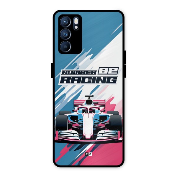 Motor Racing Metal Back Case for Oppo Reno6 5G