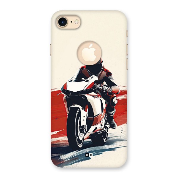 Motosport Rider Back Case for iPhone 8 Logo Cut