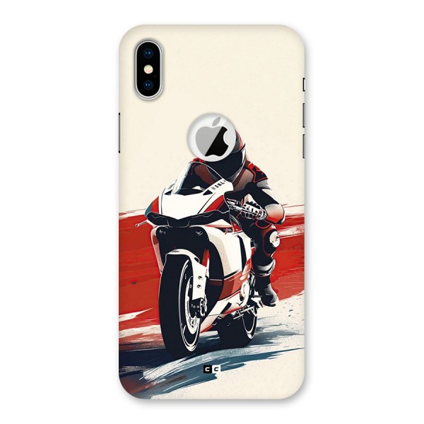 Motosport Rider Back Case for iPhone XS Logo Cut