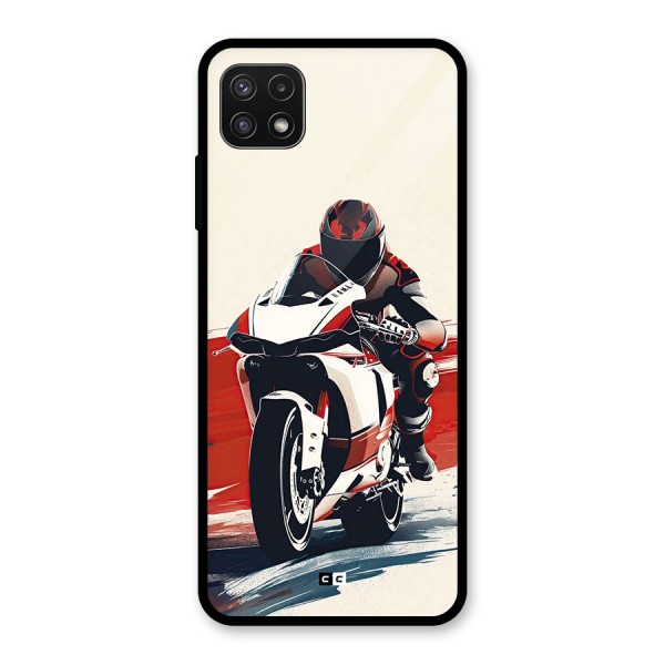 Motosport Rider Glass Back Case for Galaxy A22 5G