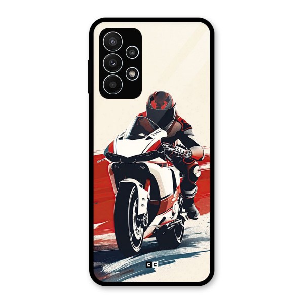 Motosport Rider Glass Back Case for Galaxy A23