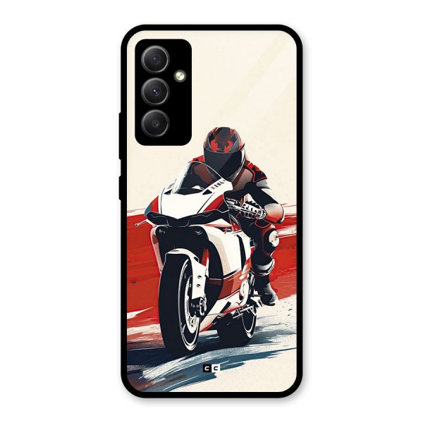 Motosport Rider Glass Back Case for Galaxy A34