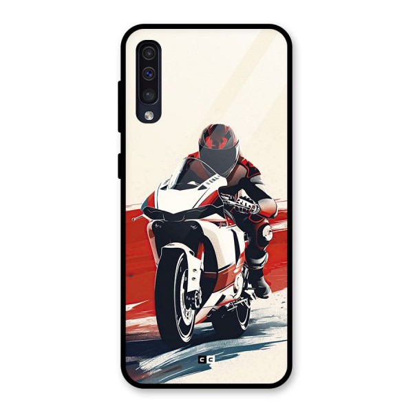 Motosport Rider Glass Back Case for Galaxy A50s