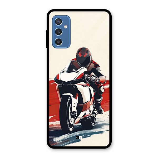 Motosport Rider Glass Back Case for Galaxy M52 5G