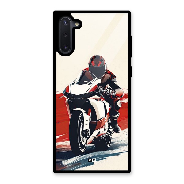 Motosport Rider Glass Back Case for Galaxy Note 10