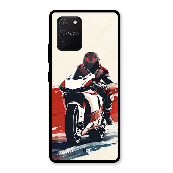 Motosport Rider Glass Back Case for Galaxy S10 Lite