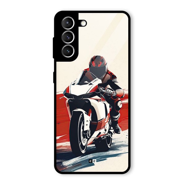 Motosport Rider Glass Back Case for Galaxy S21 5G