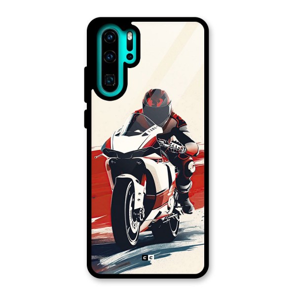 Motosport Rider Glass Back Case for Huawei P30 Pro