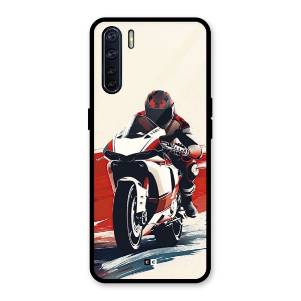 Motosport Rider Glass Back Case for Oppo F15