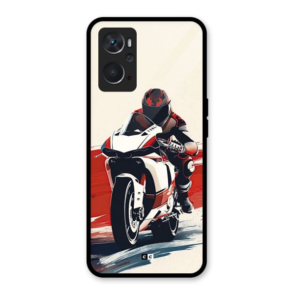 Motosport Rider Glass Back Case for Oppo K10 4G