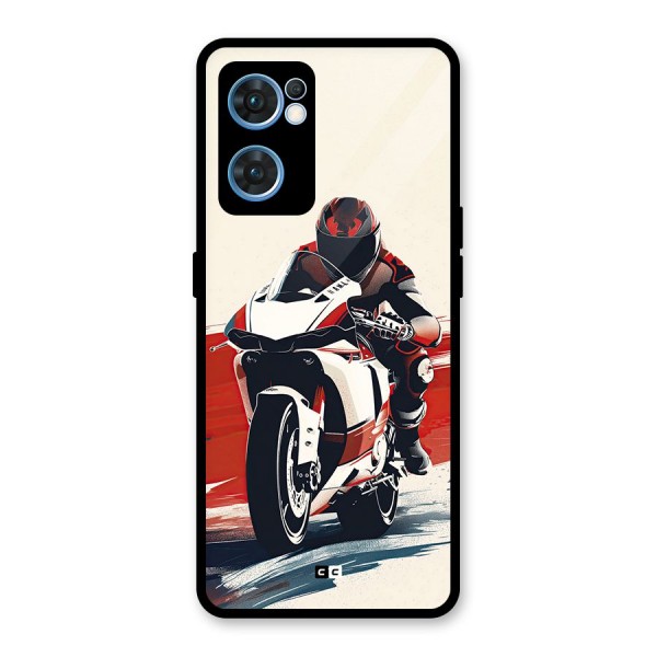 Motosport Rider Glass Back Case for Oppo Reno7 5G