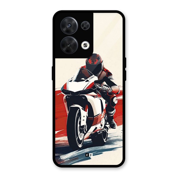 Motosport Rider Glass Back Case for Oppo Reno8 5G