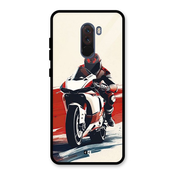 Motosport Rider Glass Back Case for Poco F1