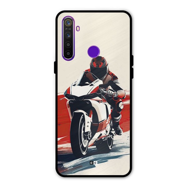 Motosport Rider Glass Back Case for Realme 5s