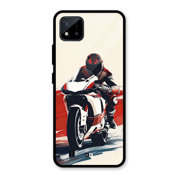 Motosport Rider Glass Back Case for Realme C11 2021