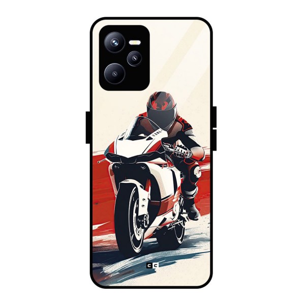 Motosport Rider Glass Back Case for Realme C35