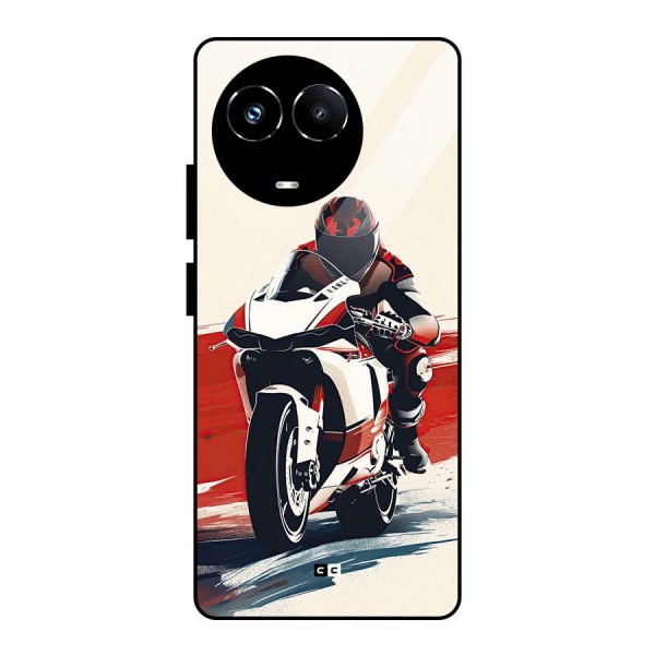 Motosport Rider Glass Back Case for Realme Narzo 60X