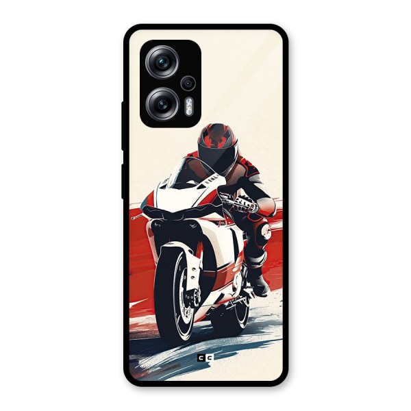 Motosport Rider Glass Back Case for Redmi K50i