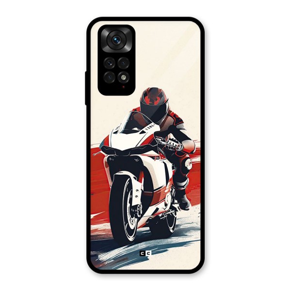 Motosport Rider Glass Back Case for Redmi Note 11S