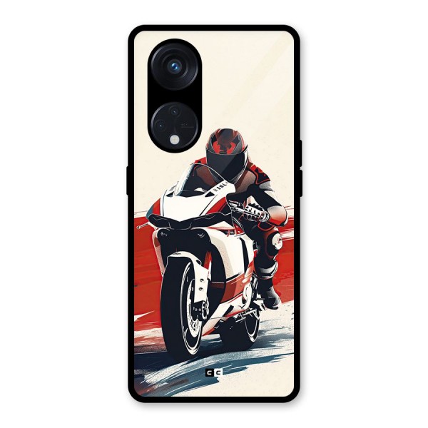 Motosport Rider Glass Back Case for Reno8 T 5G