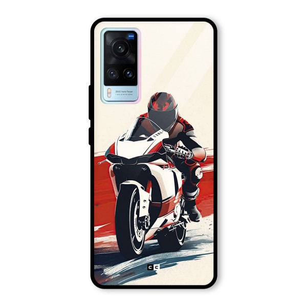 Motosport Rider Glass Back Case for Vivo X60