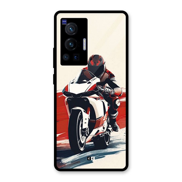 Motosport Rider Glass Back Case for Vivo X70 Pro