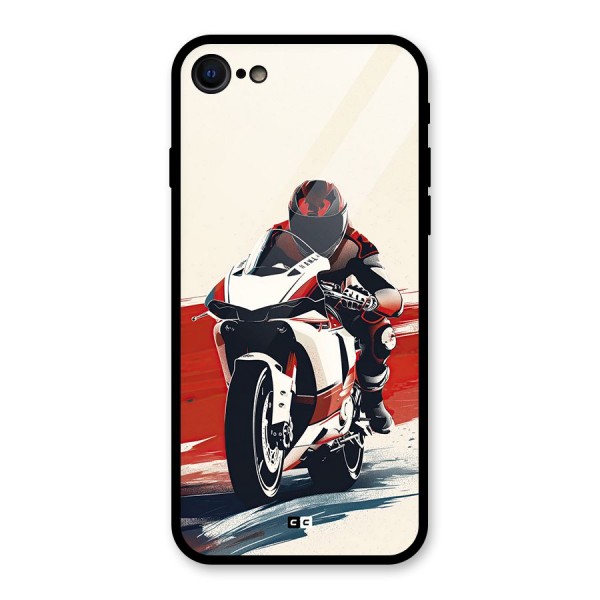 Motosport Rider Glass Back Case for iPhone 8